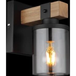 Globo Wandlampe 1-flammig Schwarz Matt-Rauchfarben 100 X 225 Mm -Angebote Licht Welt Store 9007371440719 3749 S 02