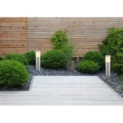 Globo Außenleuchte 1-flacmig Silber Glänzend Ø 14 Cm X 50 Cm -Angebote Licht Welt Store 9007371441273 3749 AB 01