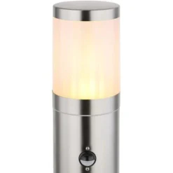 Globo Außenleuchte 1-flacmig Silber Glänzend Ø 14 Cm X 50 Cm -Angebote Licht Welt Store 9007371441273 3749 CU 01