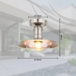 Globo Außenleuchte Linda 1-flammig Edelstahl 236 X 215 Mm -Angebote Licht Welt Store 9007371442324 3749 S 07