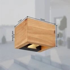 Globo LED-Wandleuchte Alina 1-flammig Dunkelbraun 132 X 98 Mm -Angebote Licht Welt Store 9007371442591 3749 S 08