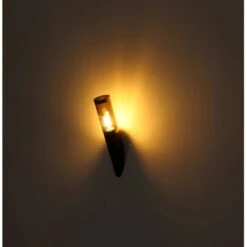 Globo Außenleuchte Mit Bewegungsmelder Boston 1-flg. Schwarz-Rauchf. 12,7x45 Cm -Angebote Licht Welt Store 9007371442911 3749 S 04