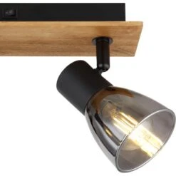 Globo Strahler Claude 2-flammig Dunkelbraun-Rauchfarben 250 X 70 X 155 Mm -Angebote Licht Welt Store 9007371443208 3749 CU 01