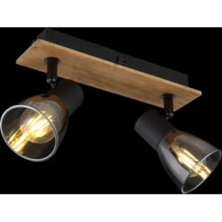 Globo Strahler Claude 2-flammig Dunkelbraun-Rauchfarben 250 X 70 X 155 Mm -Angebote Licht Welt Store 9007371443208 3749 S 02