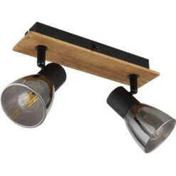 Globo Strahler Claude 2-flammig Dunkelbraun-Rauchfarben 250 X 70 X 155 Mm -Angebote Licht Welt Store 9007371443208 3749 S 03