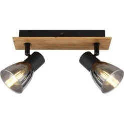 Globo Strahler Claude 2-flammig Dunkelbraun-Rauchfarben 250 X 70 X 155 Mm -Angebote Licht Welt Store 9007371443208 3749 S 04