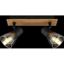 Globo Strahler Claude 2-flammig Dunkelbraun-Rauchfarben 250 X 70 X 155 Mm -Angebote Licht Welt Store 9007371443208 3749 S 05