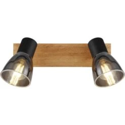 Globo Strahler Claude 2-flammig Dunkelbraun-Rauchfarben 250 X 70 X 155 Mm -Angebote Licht Welt Store 9007371443208 3749 S 06