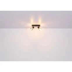 Globo Strahler Claude 2-flammig Dunkelbraun-Rauchfarben 250 X 70 X 155 Mm -Angebote Licht Welt Store 9007371443208 3749 S 08