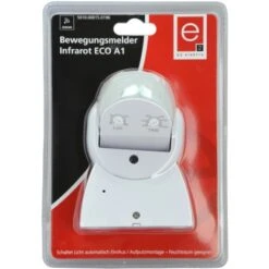 Infrarot-Feuchtraum-Bewegungsmelder Eco A1 IP44 Erfassungswinkel 180° Weiß -Angebote Licht Welt Store 9008954360158 3696 3