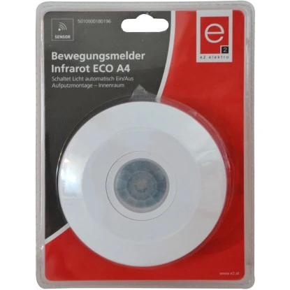 Infrarot-Bewegungsmelder Eco A4 IP20 Erfassungswinkel 360° Weiß 1 Infrarot-Bewegungsmelder Eco A4 IP20 Erfassungswinkel 360° Weiß