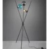 Trio Leuchten Stehlampe Lance Schwarz Matt