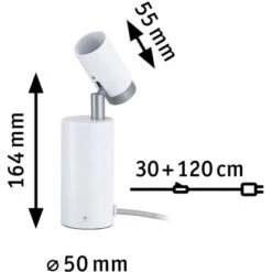 Paulmann Tisch-/Wandleuchte Runa GU10 Max. 20 W Aus Metall Weiß-Grau -Angebote Licht Welt Store 935592 2425 8