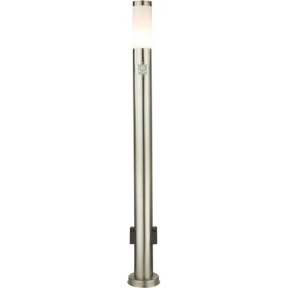 Globo LED-Außenleuchte Boston I Edelstahl Opal 2 Steckdosen & Bewegungssensor 2 Globo LED-Außenleuchte Boston I Edelstahl Opal 2 Steckdosen & Bewegungssensor – Bild 2