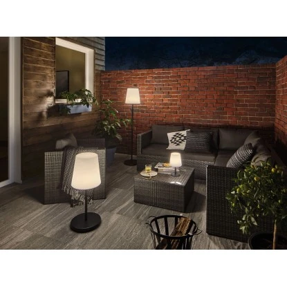 Paulmann LED-Außenstehleuchte Placido Inkl. Akku Schwarz-Weiß 1 Paulmann LED-Außenstehleuchte Placido Inkl. Akku Schwarz-Weiß