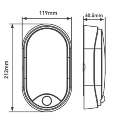 Luceco LED-Ovalkellerleuchte Mit Bewegungsmelder -Angebote Licht Welt Store n mit sensor masszeichnung
